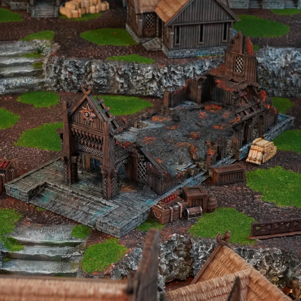 Grande salle en ruine