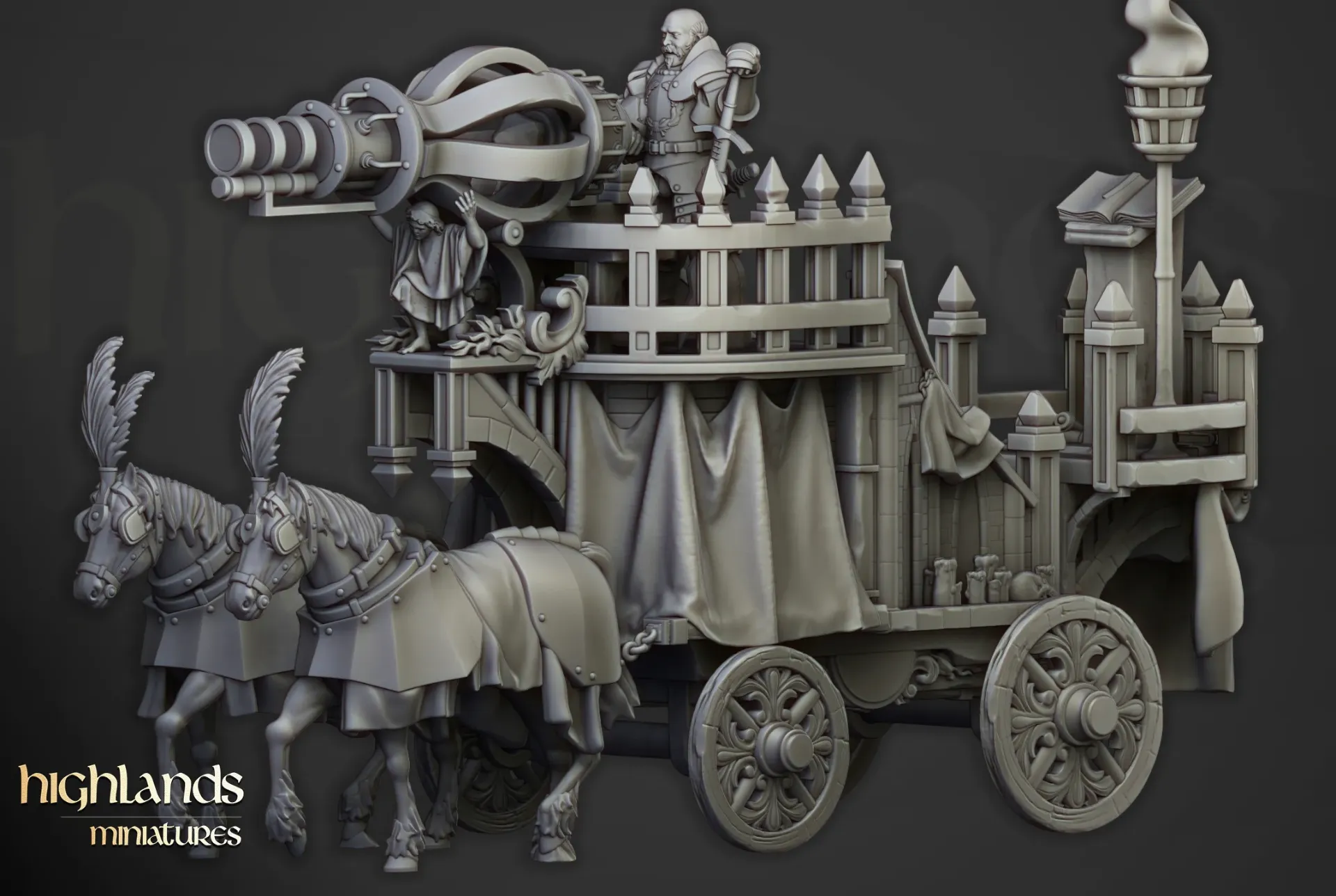 Canon Arcane sur Chariot