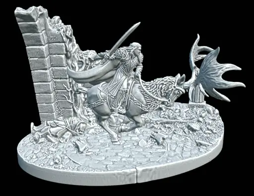 Thranduil sur Elan (AVEC Diorama)